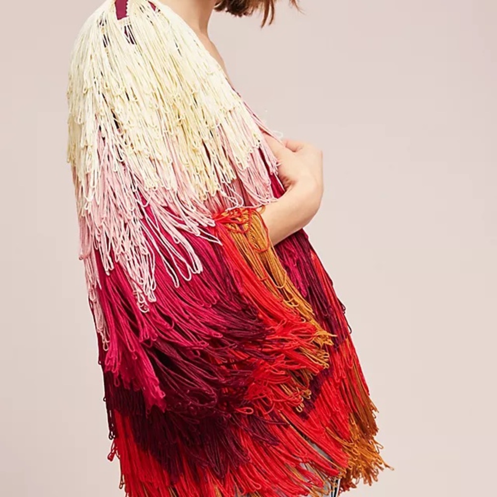 Anthropologie Fringe Tassel Jacket Vanessa Virginia - M